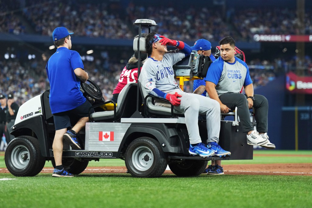 Chicago Cubs' Miguel Amaya sustains a leg injury in Toronto