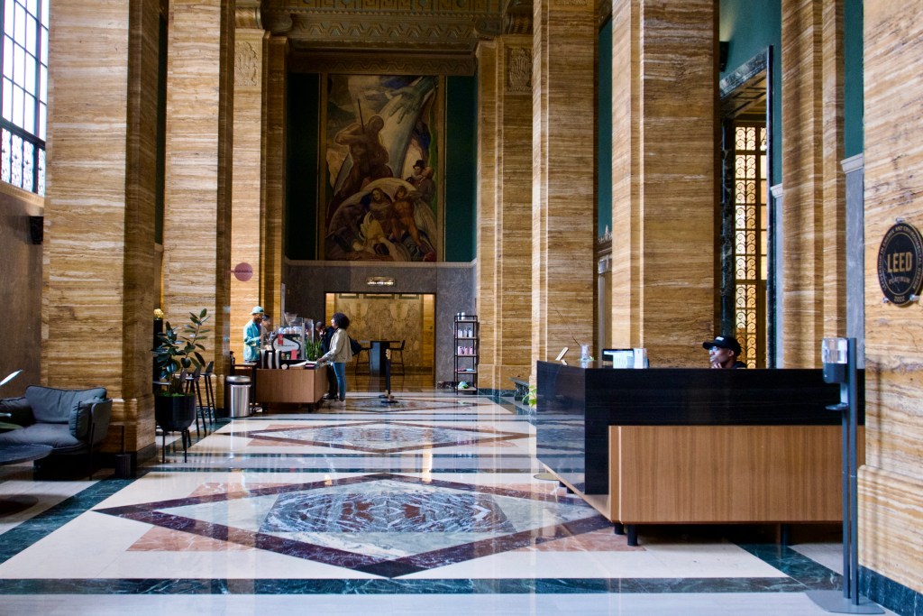 The lobby at Cal Edison.