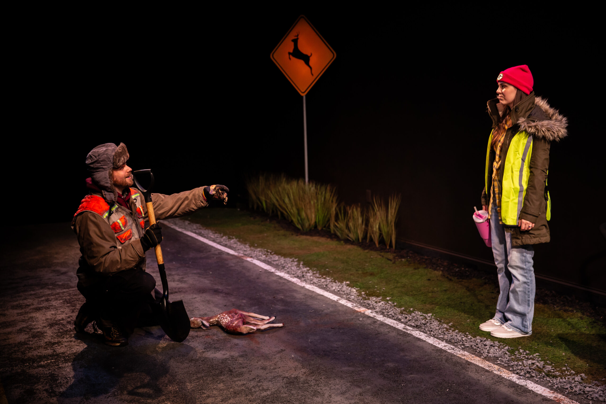 D. B. Milliken and Mia Sinclair Jenness in Road Kills. Photo: Nina Goodheart