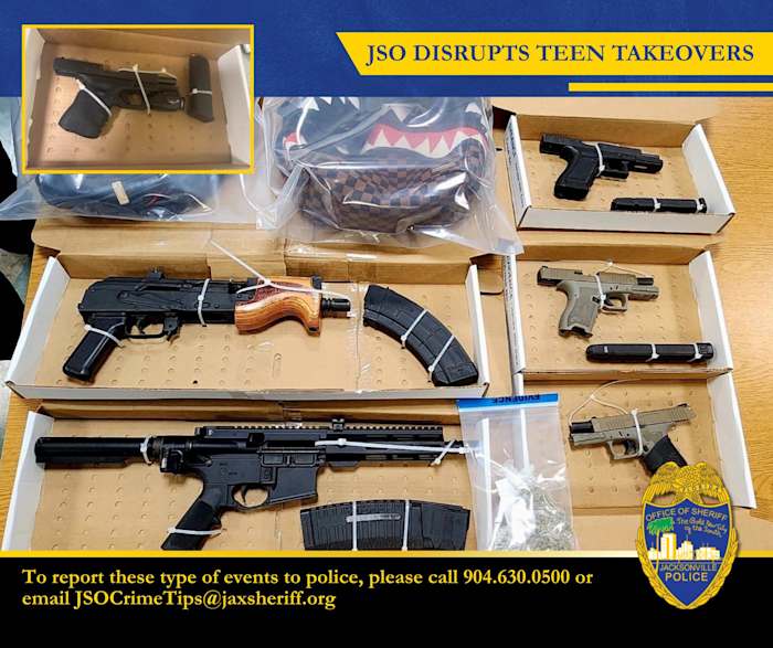 JSO disrupts ‘teen takeovers’; recovers guns, drugs, several arrests made