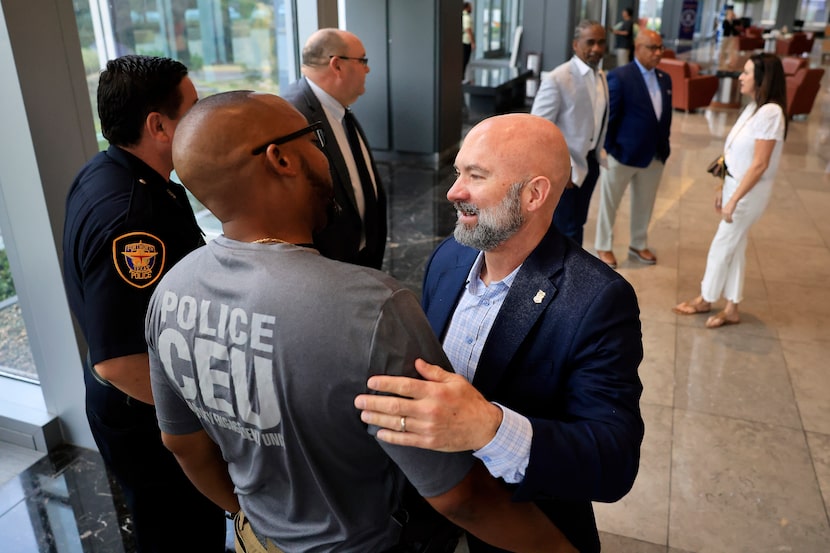 Former Fort Worth police Chief Neil Noakes gives Fort Worth Community Engagement Unit...