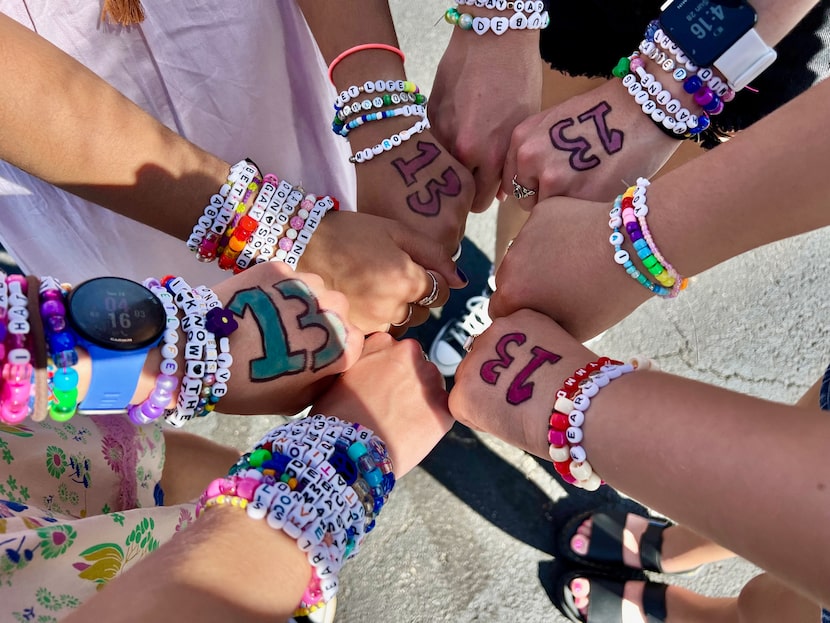 Stacks of friendship bracelets at the Eras Tour. In one of her songs, Swift writes, "So make...