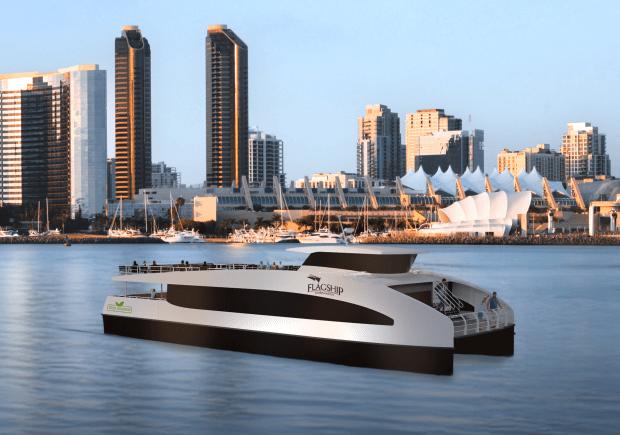 An artist's rendering of one of the new boats soon to start running for the Coronado ferry. (Flagship Enterprises)