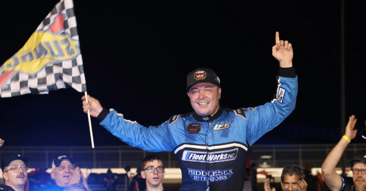 Back To Back And From The Back: Patrick Emerling Wins NASCAR Modified Tour Thompson 150