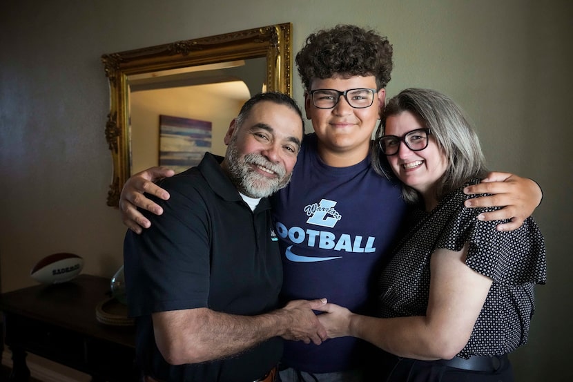 Nicholas Mata photographed with his mother Reasa Selph and father is Antonio Mata on Monday,...