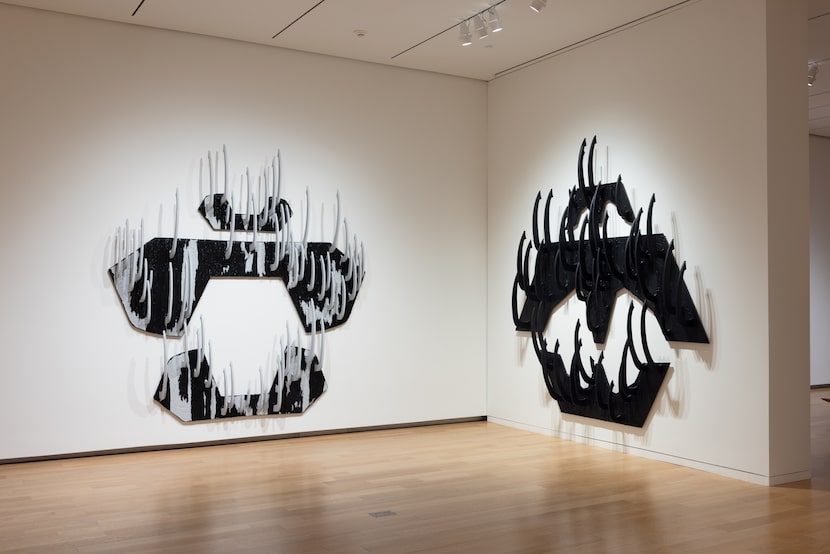 Each painting takes the shape of Lamborghini hoods. David-Jeremiah explores the tension of...