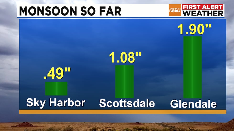 Monsoon rainfall by location