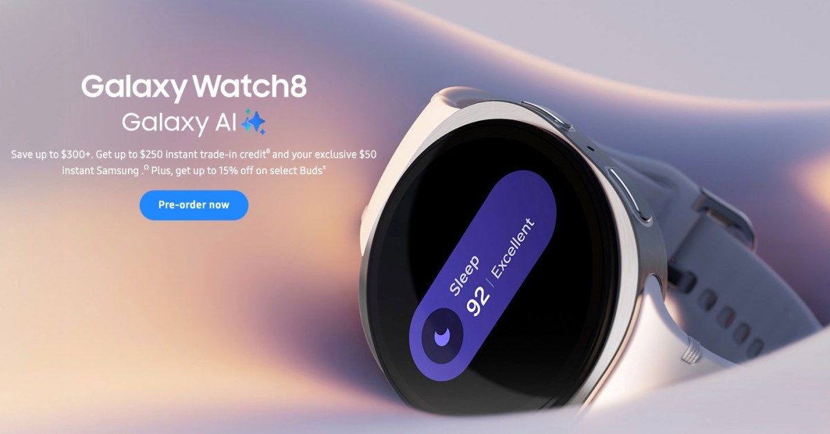 Samsung offers best deal yet on new Galaxy Watch 8, now $100 off starting at $250 (No trade/bundle needed)