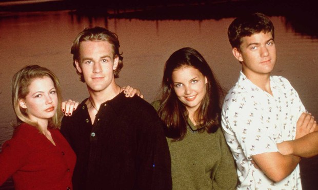 The cast of "Dawson's Creek" in 1997 (L to R) Michelle Williams, James Van Der Beek, Katie Holmes and Joshua Jackson.