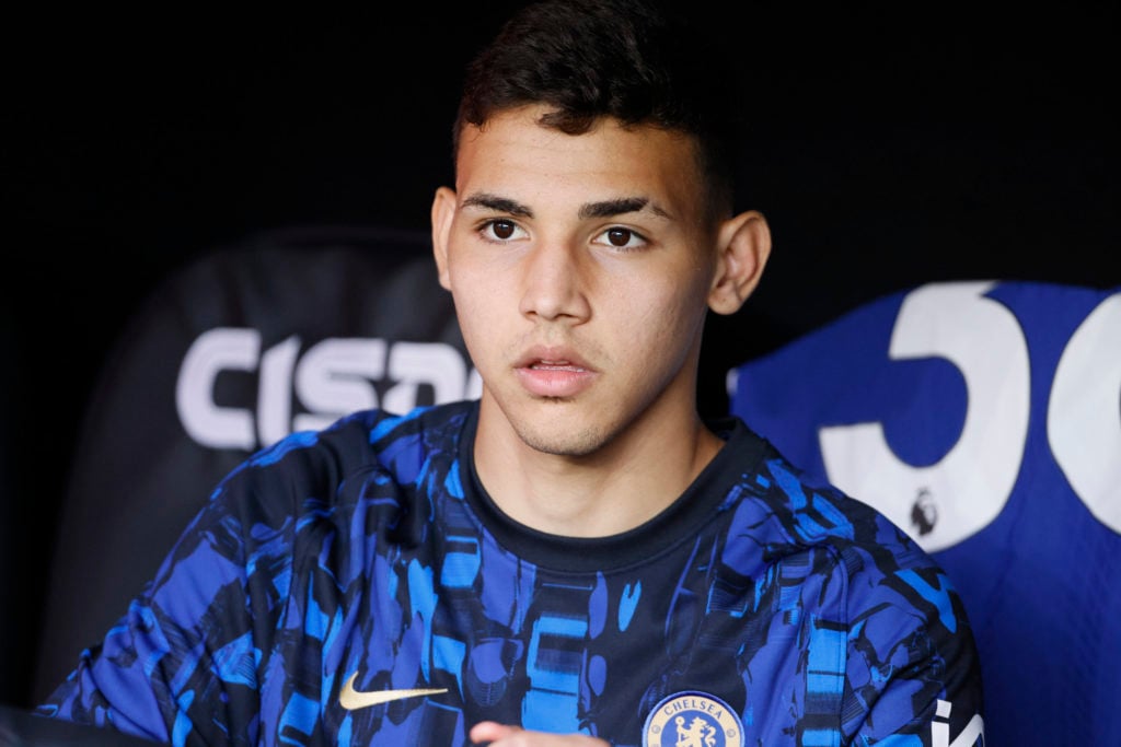 Deivid Washington of Chelsea on the bench