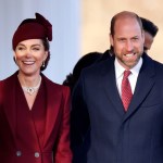 Catherine, Princess of Wales and Prince William, Prince of Wales attend the Ceremonial Welcome, at Horse Guards Parade, for the The Amir of the State of Qatar on day one of his State Visit to the United Kingdom on December 3, 2024 in London, England. His Highness Sheikh Tamim bin Hamad Al Thani, Amir of the State of Qatar, accompanied by Her Highness Sheikha Jawaher bint Hamad bin Suhaim Al Thani, will hold several engagements with The Prince and Princess of Wales, The King and Queen as well as political figures. (Photo by Max Mumby/Indigo/Getty Images)