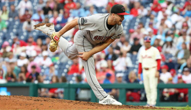 Jalen Beeks #68 of the Arizona Diamondbacks...