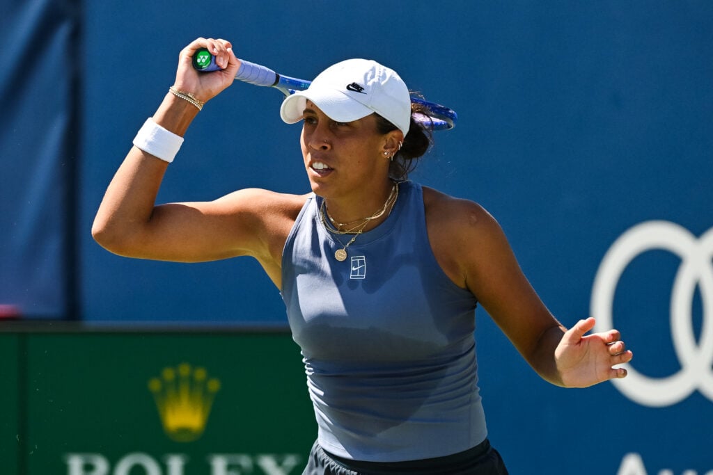 Madison Keys in action at the Canadian Open.