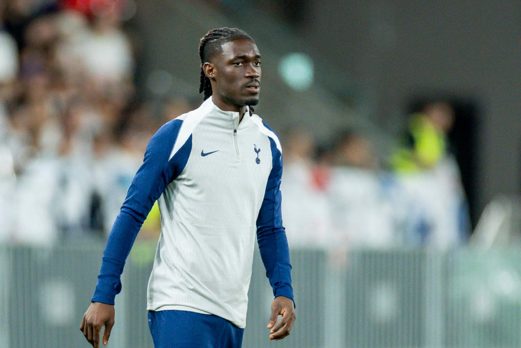 Yves Bissouma during Tottenham training in pre-season.