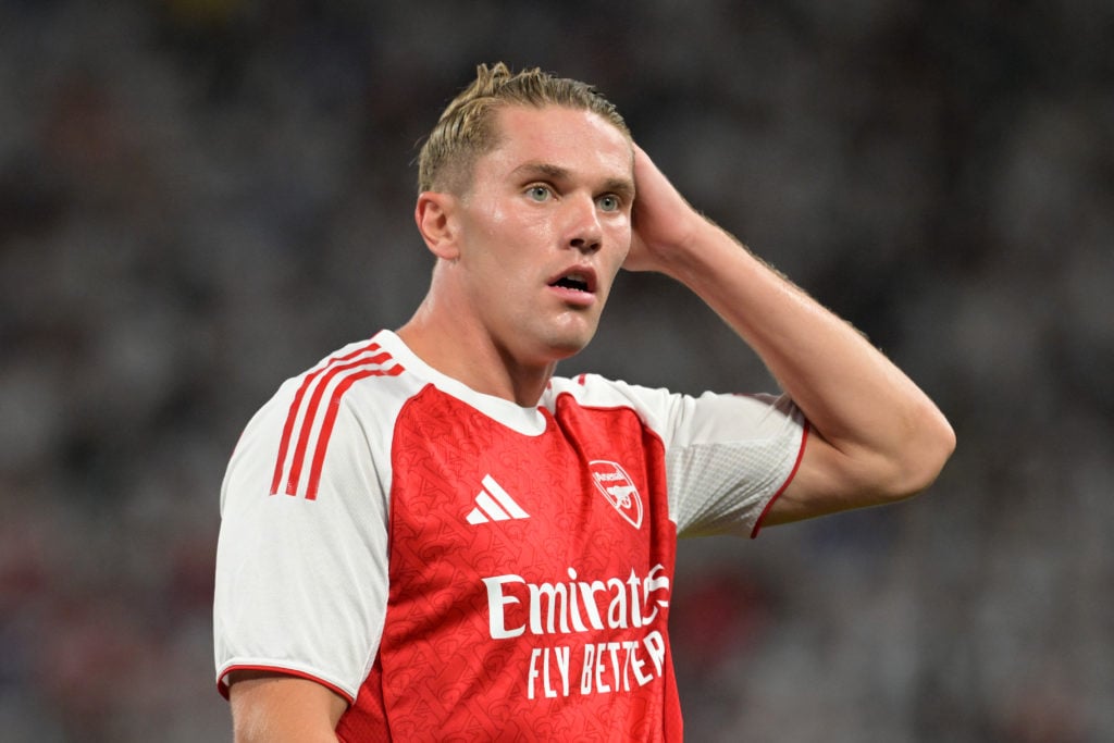 Viktor Gyokeres looks on during Arsenal's pre-season friendly against Tottenham.