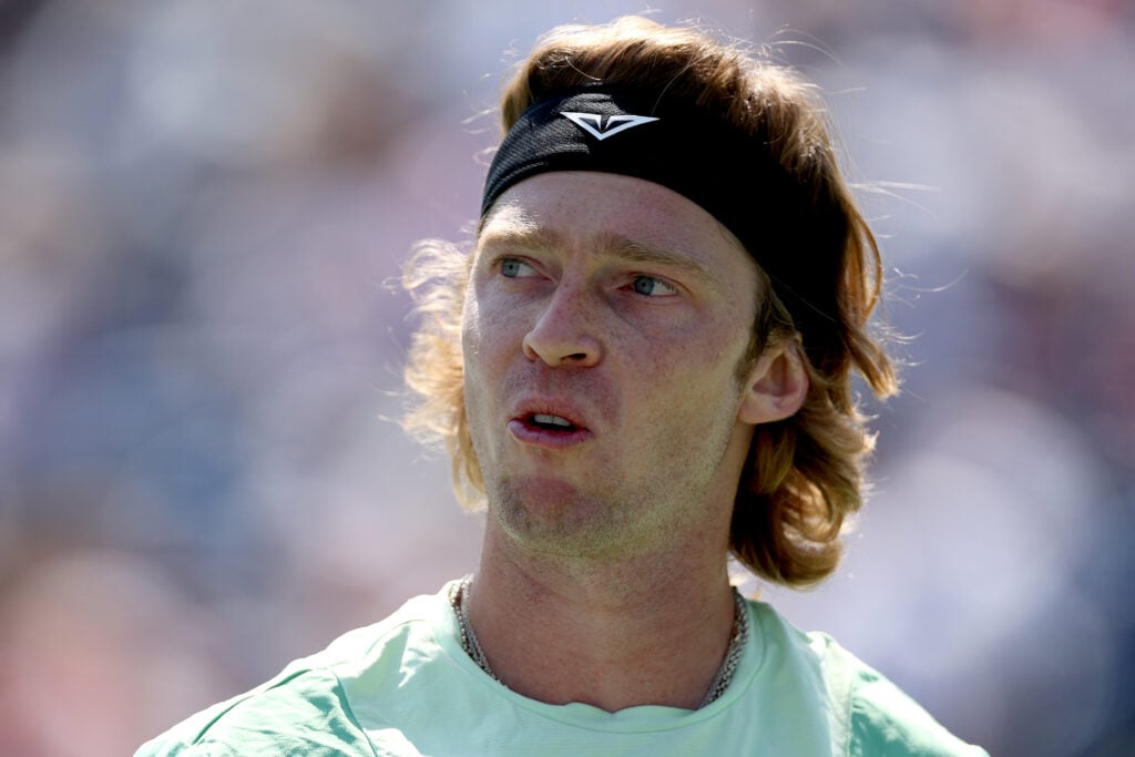 Andrey Rublev looks on during his win over Lorenzo Sonego at the 2025 Canadian Open