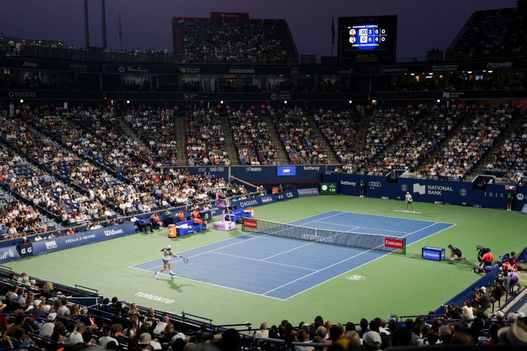 A general view of Sobeys Stadium at the Canadian Open in Toronto.