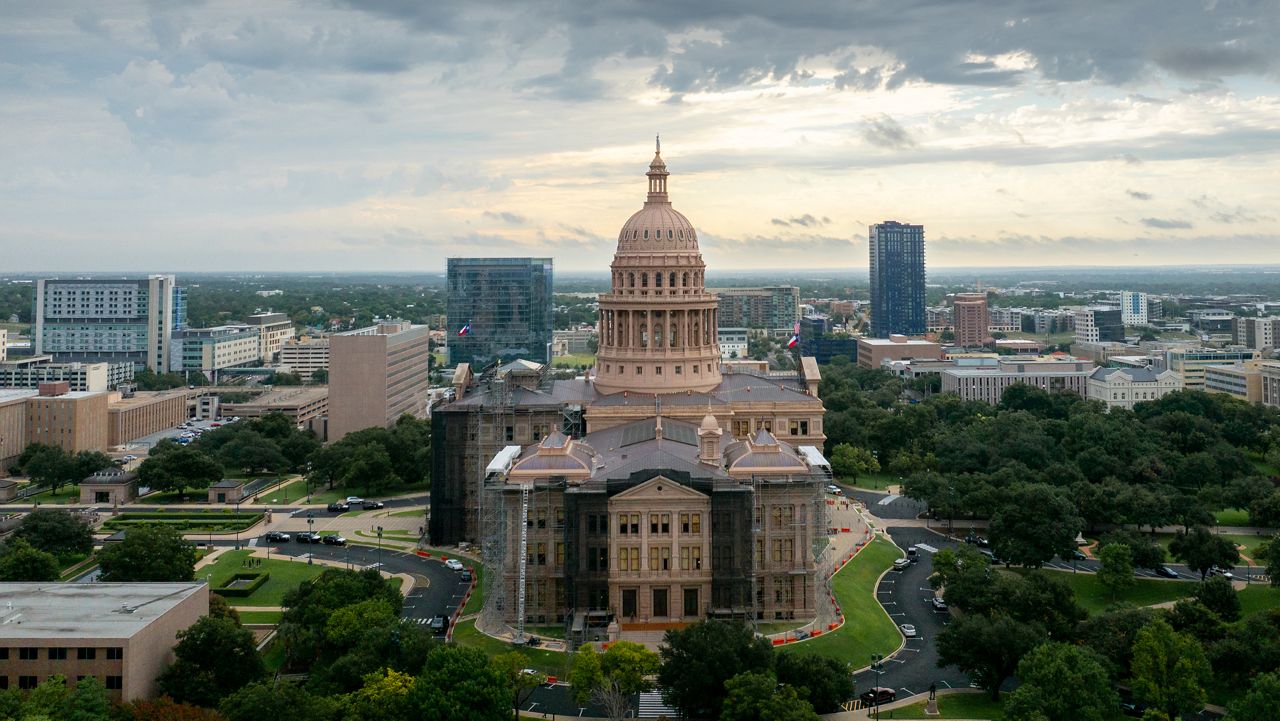 In an aerial view, the Texas Capitol is seen on Aug. 4, 2025 in Austin, Texas. (Getty Images)