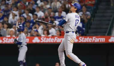 Shohei Ohtani lines into triple play, hits 43rd homer, but Dodgers still lose to Angels 7-6 for 5th straight loss against Halos – NBC Los Angeles