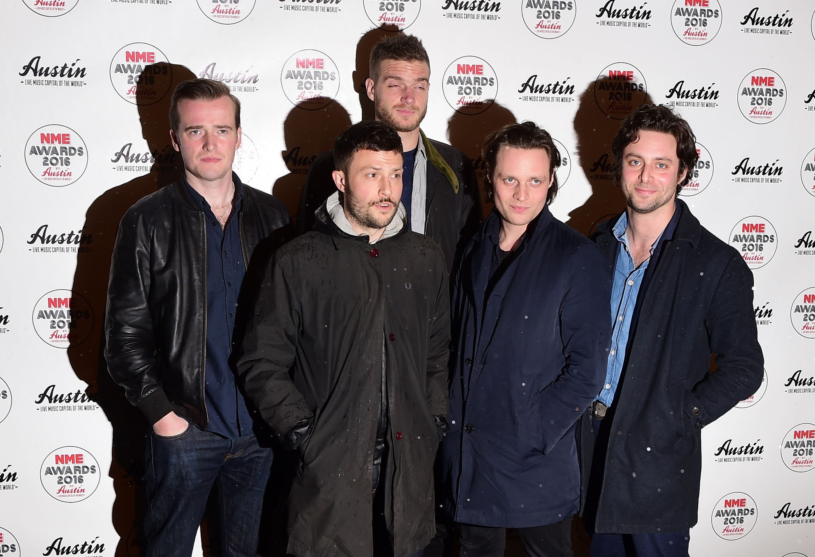 The Maccabees at the NME Awards in 2016, shortly before their split
