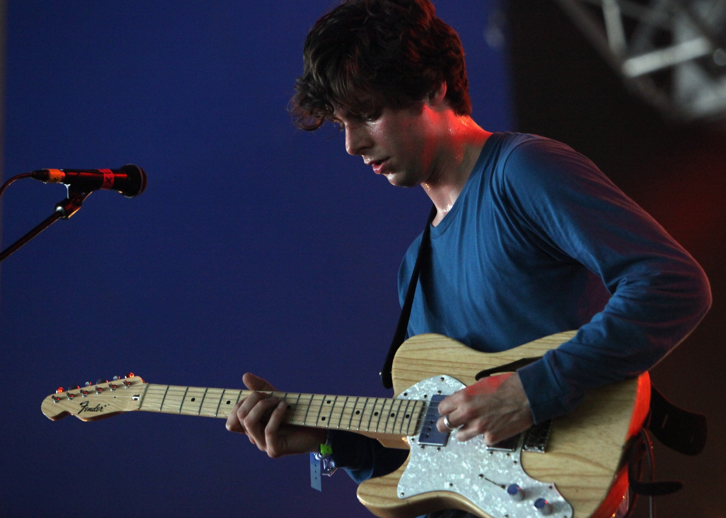 Felix White during The Maccabees’ set at the 2009 Isle of Wight Festival