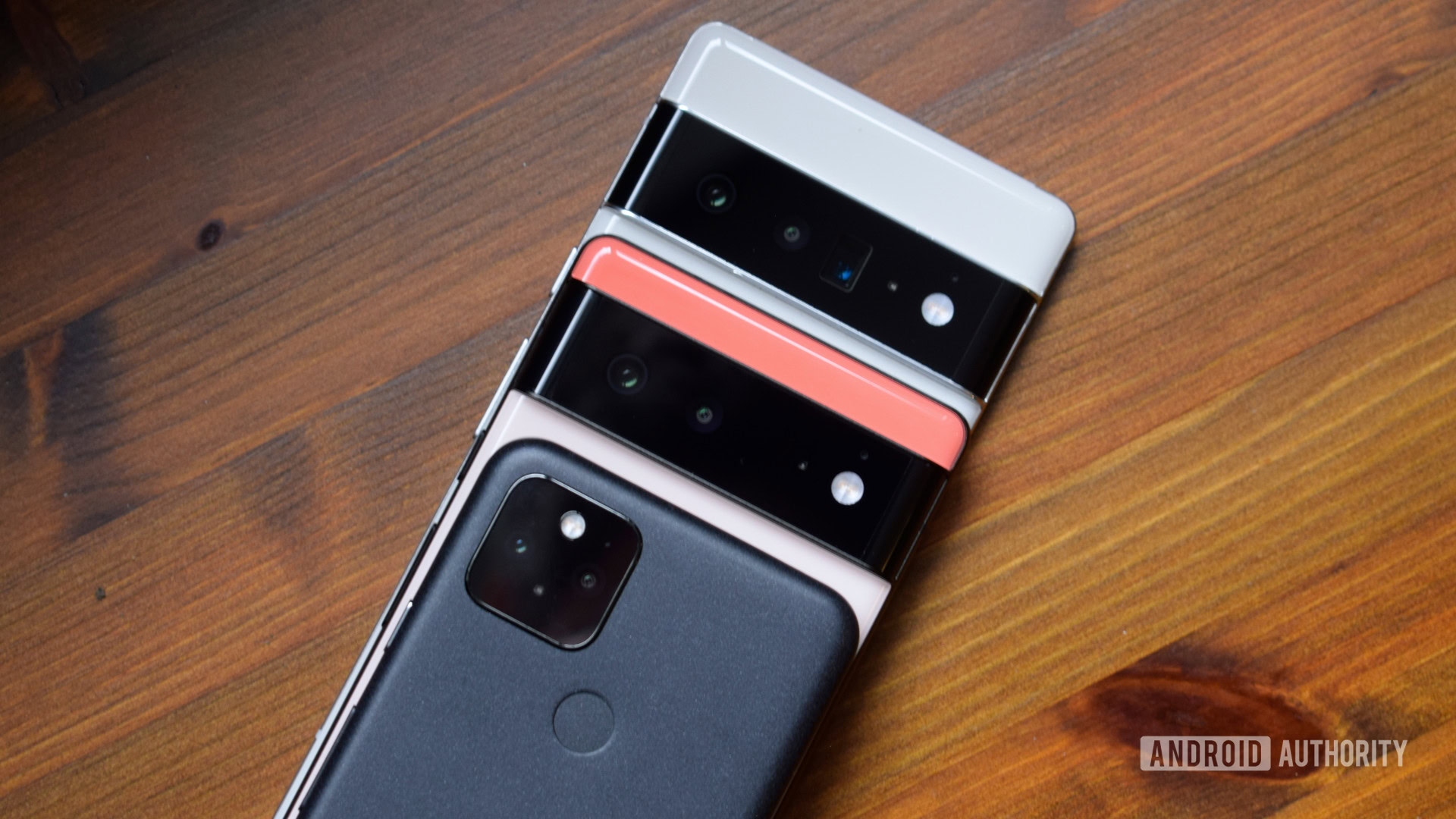Google Pixel 6 and 5 series camera housings top down