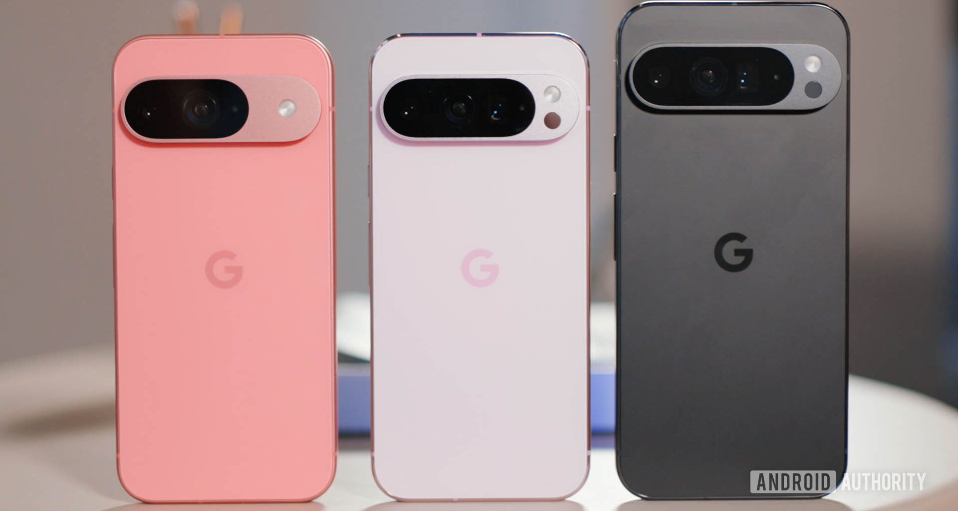 Google Pixel 9 series colors side by side