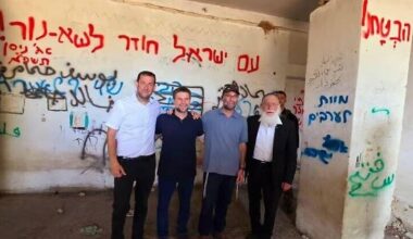 Smotrich photographed next to 'Death to Arabs' graffiti, disavows message