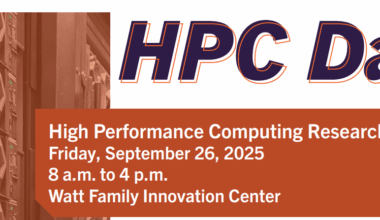 HPC Day at Clemson hosted on Friday, September 26 in the Watt Family Innovation Center