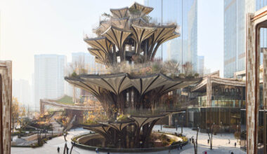 Dramatic, Sculptural Tree Foregrounds New District in Xi’an