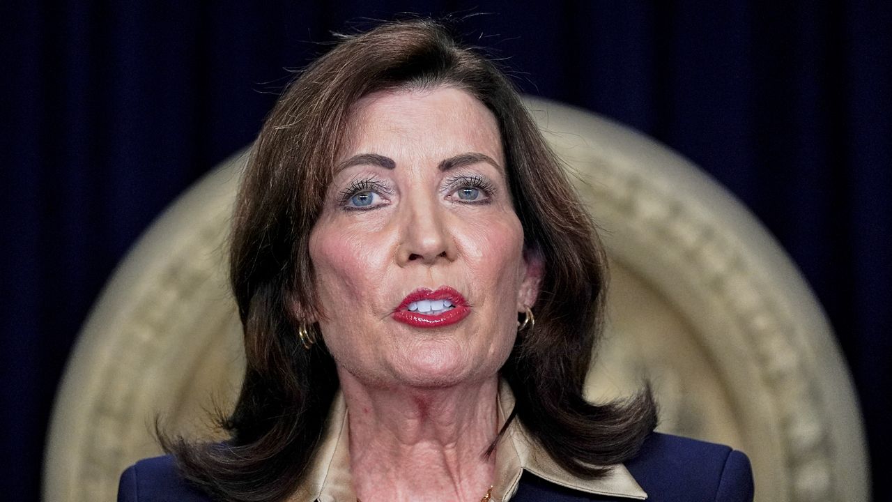 Gov. Kathy Hochul said New York likely won’t meet several key benchmarks mandated in the Climate Leadership and Protection Act enacted in 2019. (AP Photo/Julia Demaree Nikhinson, File)