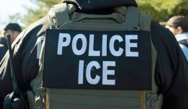 A U.S. Immigration and Customs Enforcement officer listens during a briefing, Jan. 27, 2025, in Silver Spring, Md. (AP Photo/Alex Brandon)