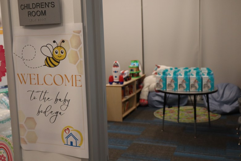 Baby essentials in a room