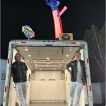 Jack Chase and James Sundquist in front of U-Haul Gallery.