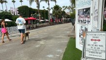 As of Saturday, this section of Avenida de la Playa is only open to pedestrians. There is an exception for emergency vehicles, La Jolla, CA, August 9, 2025.