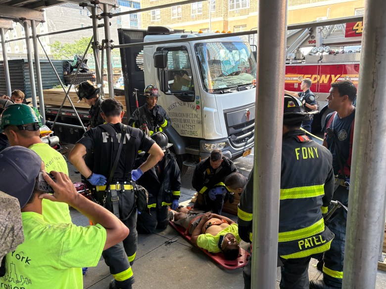 Construction worker injured at Columbus Library