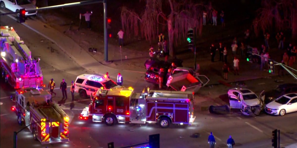 Four people hospitalized after serious crash in east Phoenix