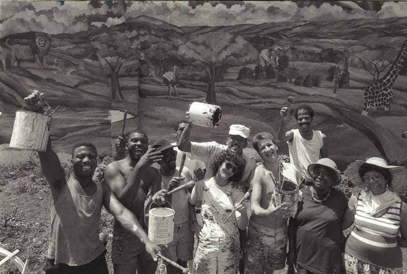 Jane Golden and the Anti Graffiti Network crew in 1985.
