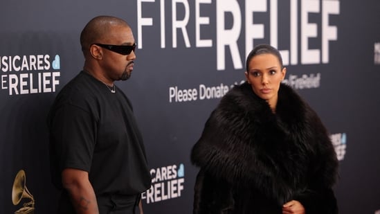 File photo of Kanye West and Bianca Censori at the red carpet during the 67th Annual Grammy Awards.(REUTERS)