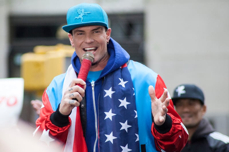 Vanilla Ice performs live during an episode of NBC's "Today" at Rockefeller Plaza on April 29, 2016 in New York City.