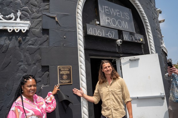 Los Angeles City Councilwoman Heather Hutt and Mitch Edelson, owner...