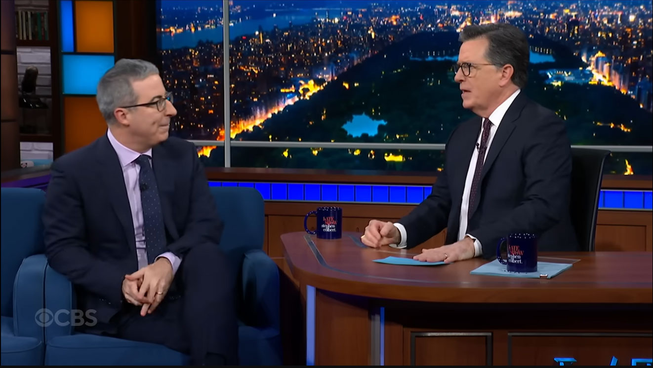 Colbert: Oliver Calls Late Show Cancellation “Terrible” for “Comedy”