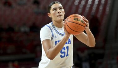 UCLA Star Lauren Betts Serves Up BTS Magic in Striking Pink Crop Tee and Black Under Armour Fit
