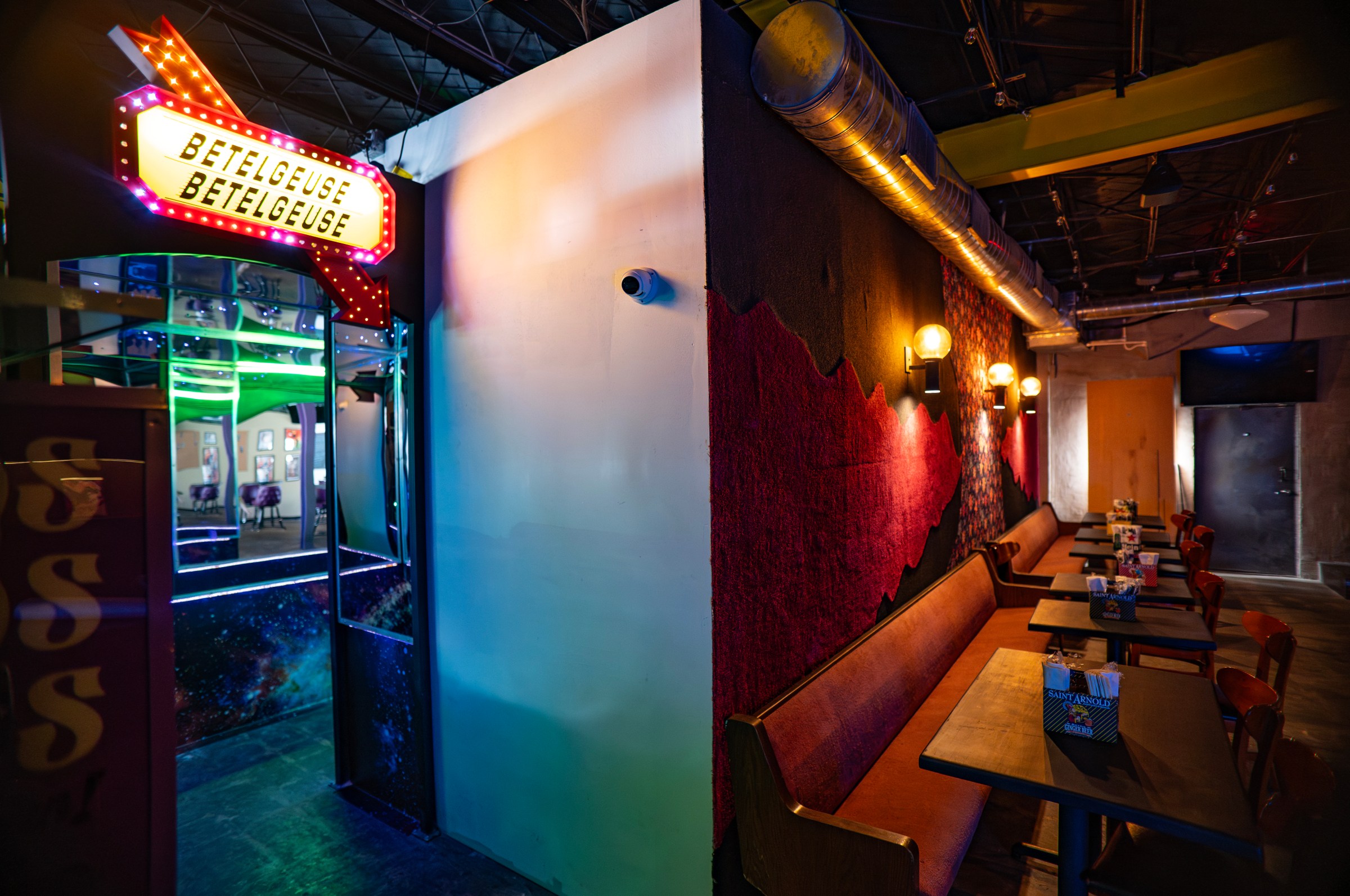 Betelgeuse Betelgeuse’s neon sign and a glimpse of its back room.