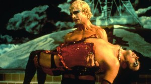 Peter Hinwood (top) and Tim Curry (bottom) in 'The Rocky Horror Picture Show' (1975)