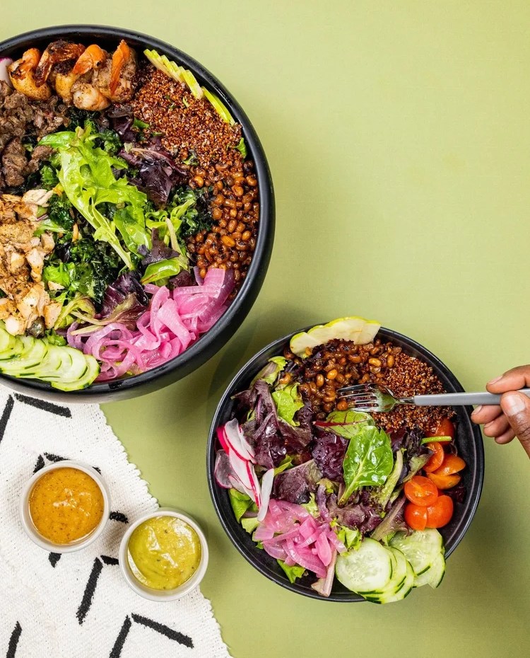 Hearty West African bowls for lunch.