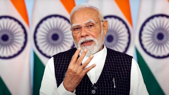 Prime Minister Narendra Modi speaks on the occasion of National Space Day. (X/NarendraModi)