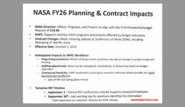 Insight Into NASA’s Contractor RIF Plans