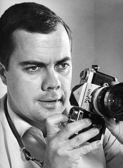 Bob Jackson on the job for the 'Dallas Times Herald' in the 1960s