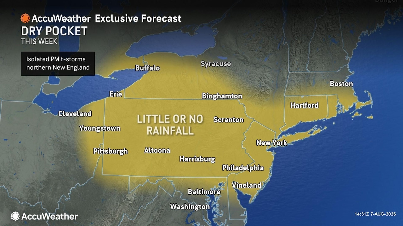 AccuWeather: Dry conditions August 2025